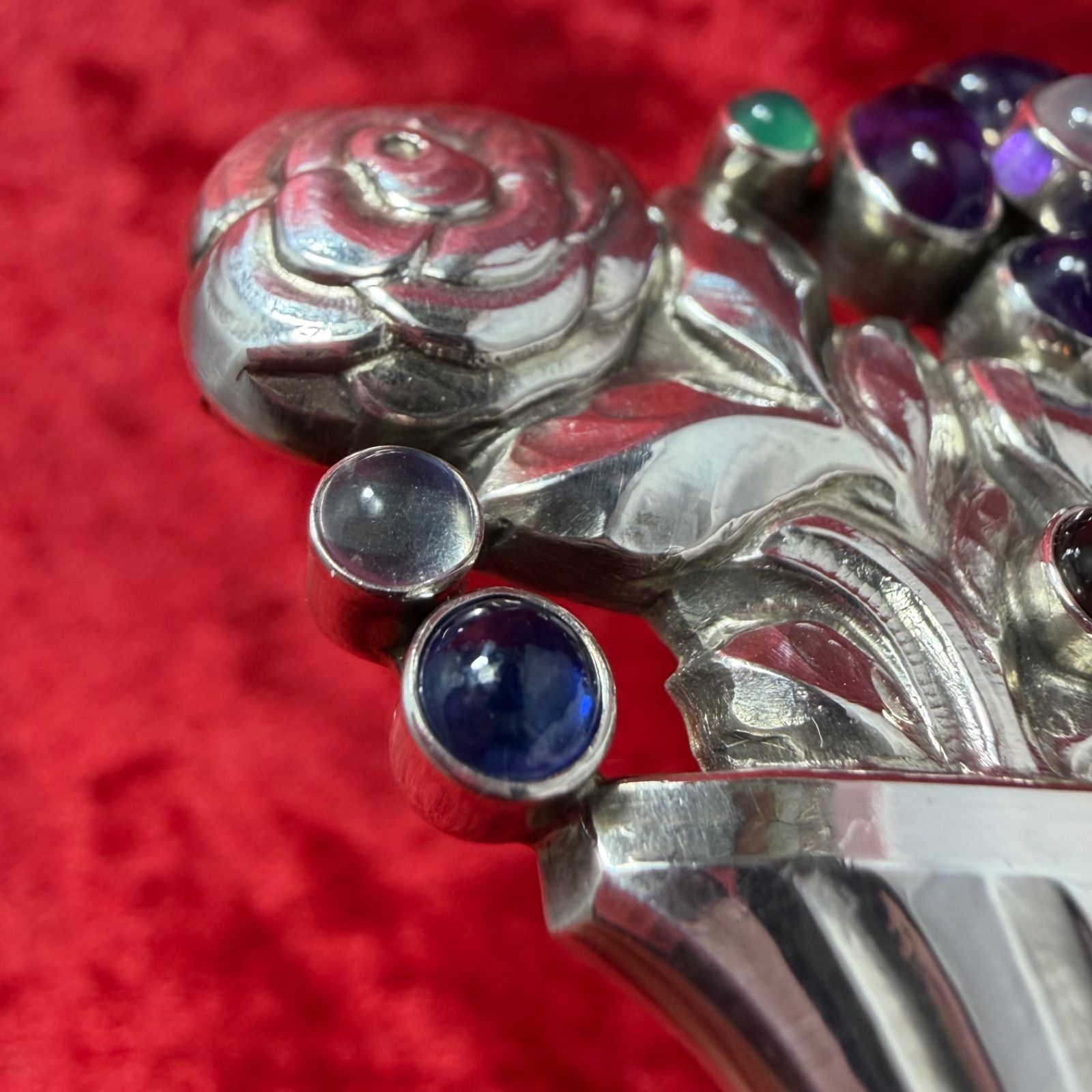 美品 希少ブローチ 花かご ♯67 ジョージジェンセン/GEORG JENSEN