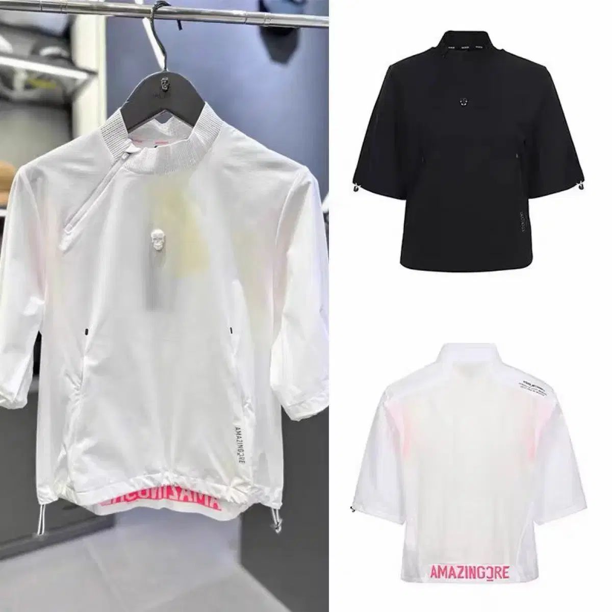 レディース ゴルフ 半袖Tシャツ 白
