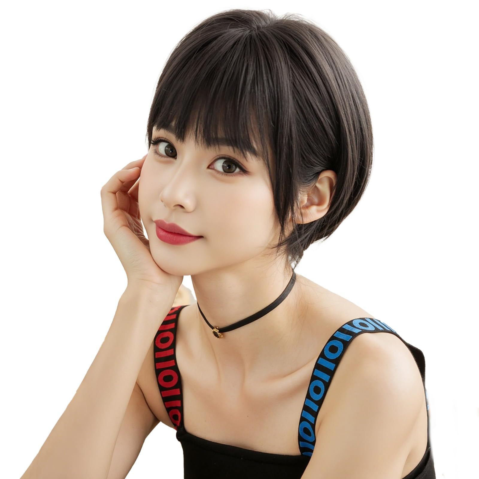 ショート ボブ ブラウン フルウィッグ ウィッグ レディーズ 自然 小顔