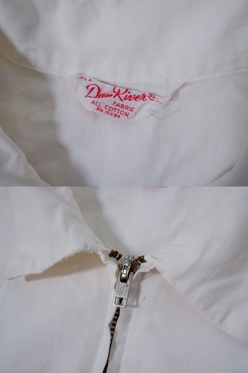 VINTAGE.ヴィンテージ品 60’s 60年代 DAN RIVER The Whistler チェーン刺繍 スイングトップジャケット【XL】【MJKA82693】