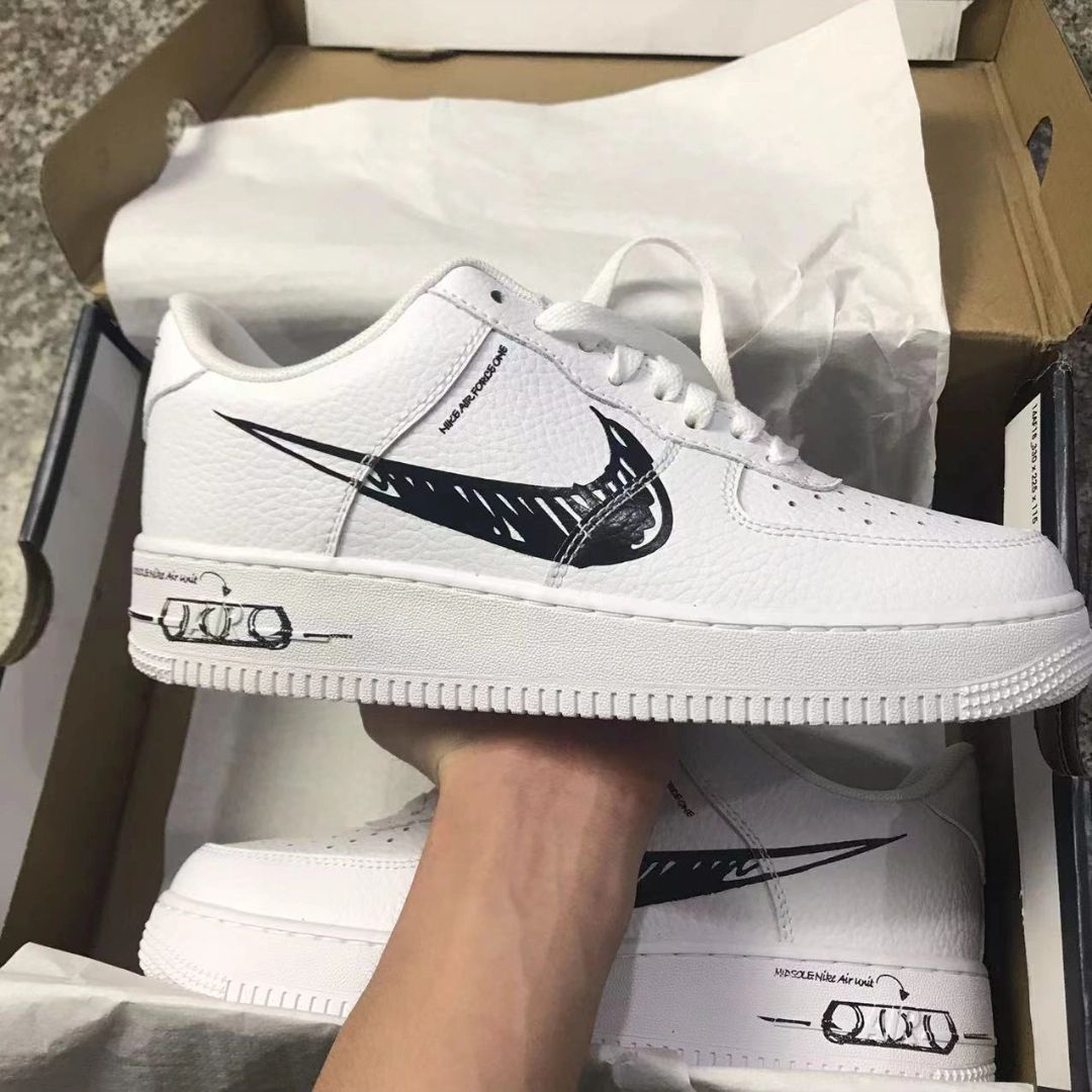 NIKE ナイキ スニーカー ナイキ AIR FORCE 1 LOW SKETCH - WHITEエア フォース ワン スケッチ ホワイトメンズ スニーー WHITE/BLACK-WHITEメンズ レディース