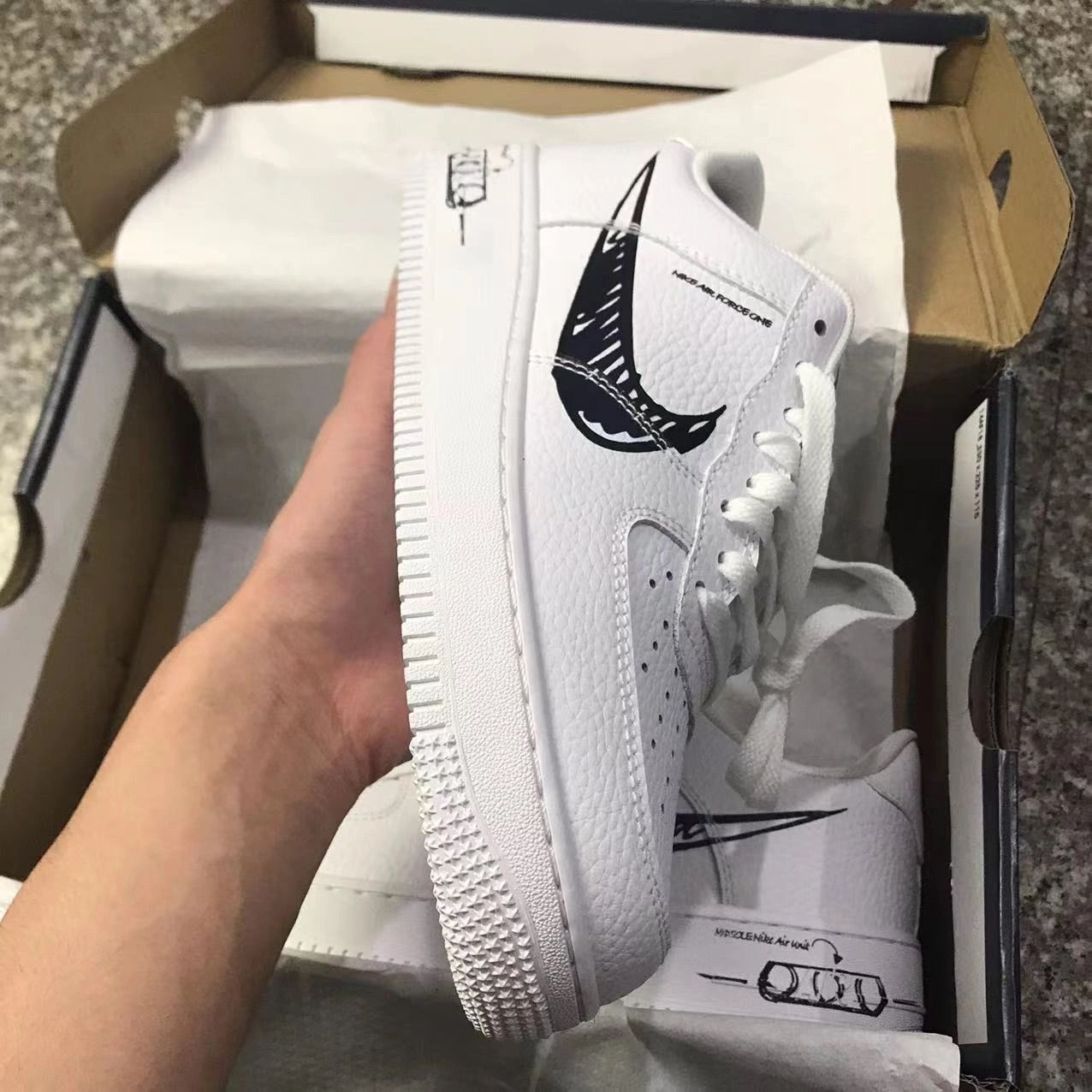 NIKE ナイキ スニーカー ナイキ AIR FORCE 1 LOW SKETCH - WHITEエア フォース ワン スケッチ ホワイトメンズ スニーー WHITE/BLACK-WHITEメンズ レディース