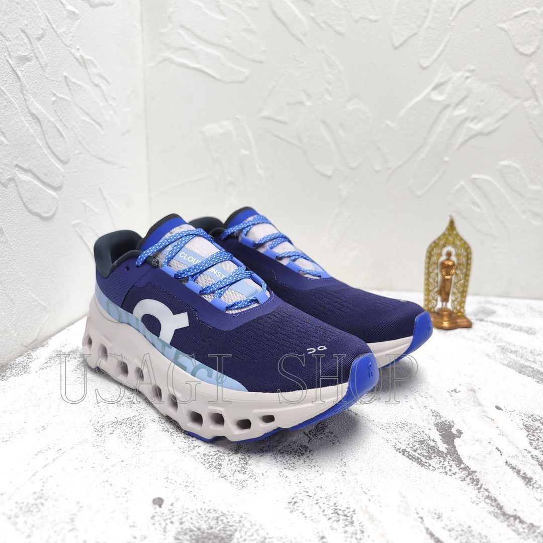 On Cloudmonster ランニングシューズ メンズ レディー オールシーズン スニーカー タウンユース ジョギング スポーツ トレーニング 軽量 靴 新品 ブルー