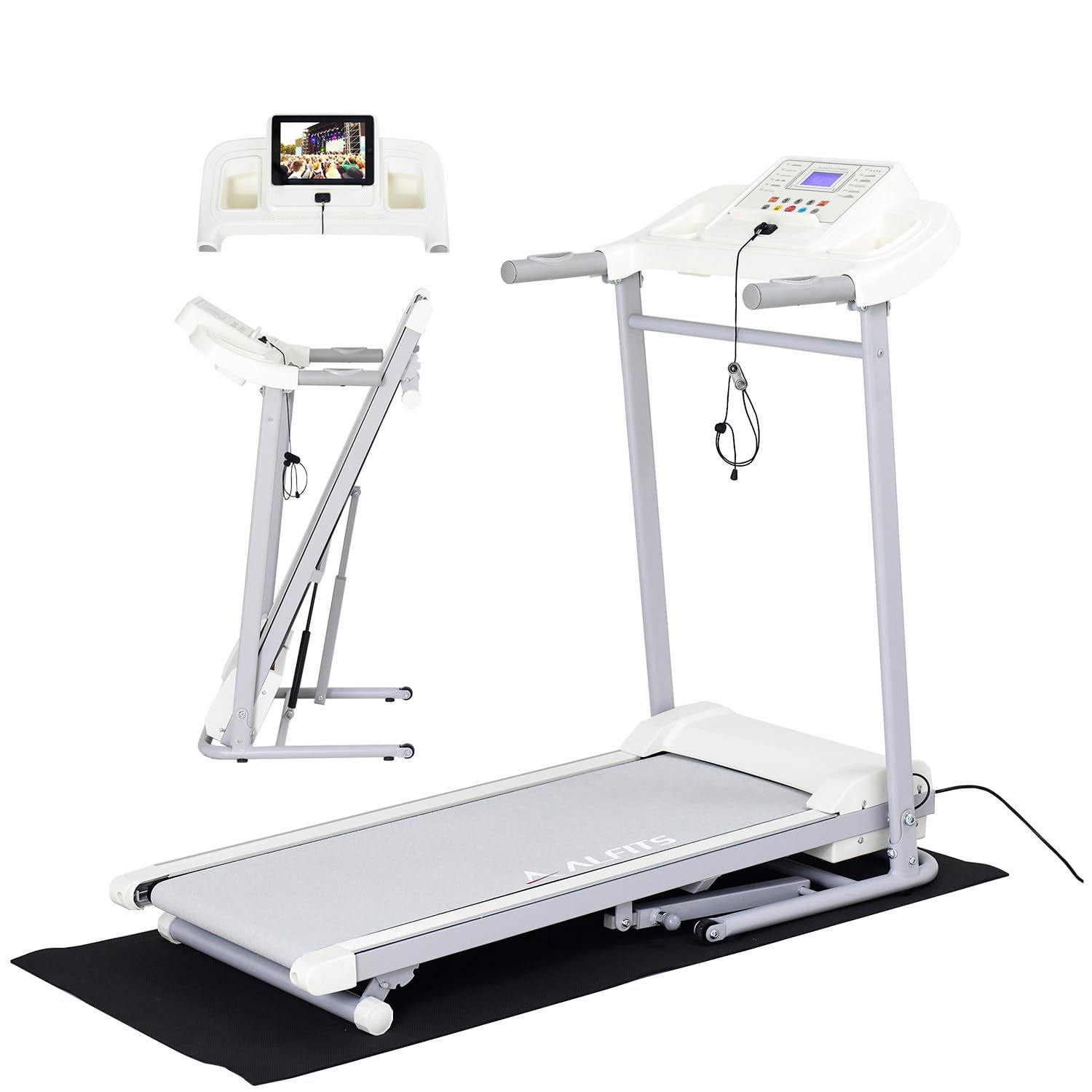 アルインコ(ALINCO) ランニングマシン ジョギングマシン ダイエット器具 健康器具 ダイエットマシン 時速1-10km 歩行面39×100cm 傾斜角度1/2/3度 衝撃軽減クッション 組立不要 心拍測定 簡単移動 タブレットトレー プログラム機能 折り
