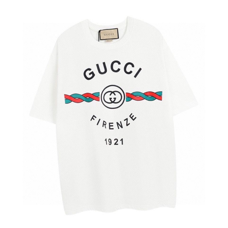 【今日特価】Gucci / グッチ 25ss マフラーアルファベットプリント T シャツ