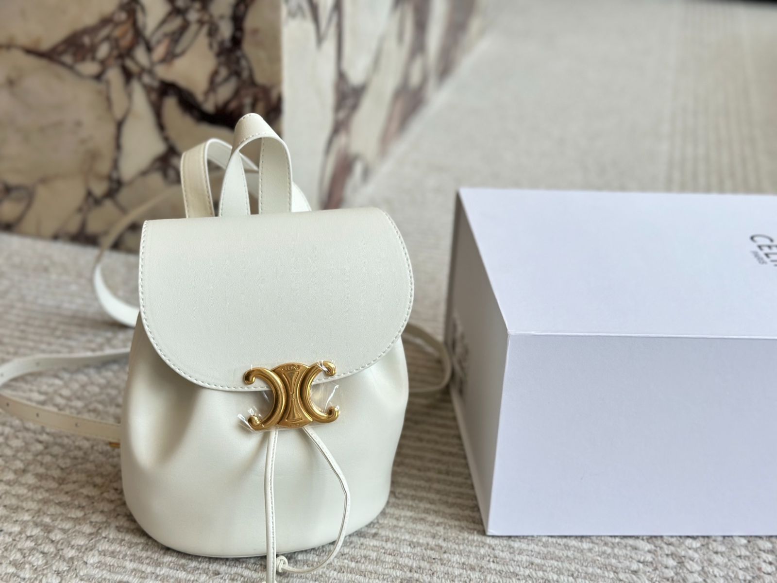 今日特価】Celine Monogram Double Shoulder Bag - セリーヌ
