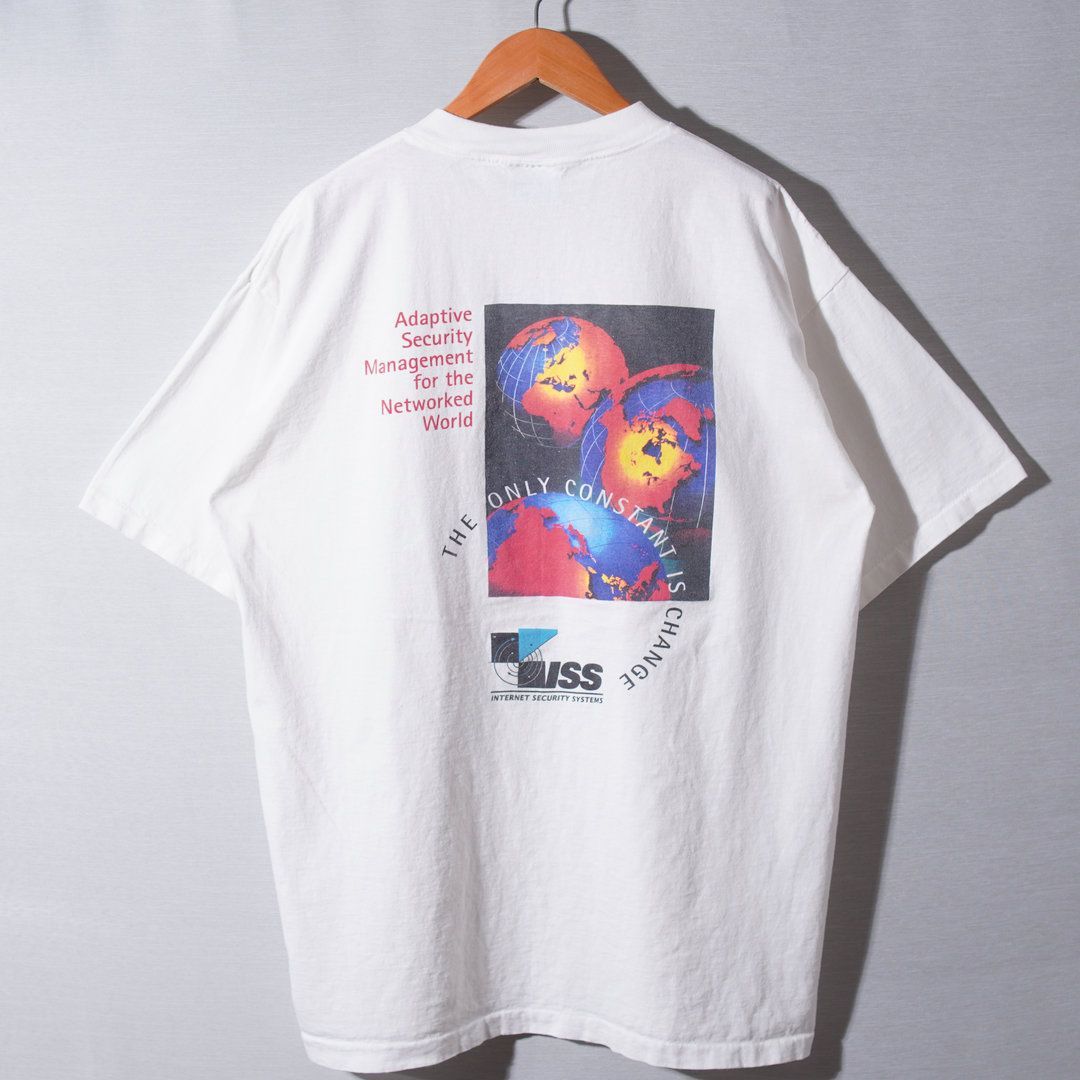 90s USA製 ISS アイビーエム IBM Tシャツ XL ホワイト Internet