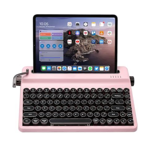 YUNZII QL75 タイプライターキーボード ワイヤレス レトロメカニカルキーボード ホットスワップ対応 パンクスタイルの丸型キーキャップ RGBバックライト QMK/VIAプログラマブル 2.4GHz/Type-C/BT5.0マルチデバイス接続 技適★m