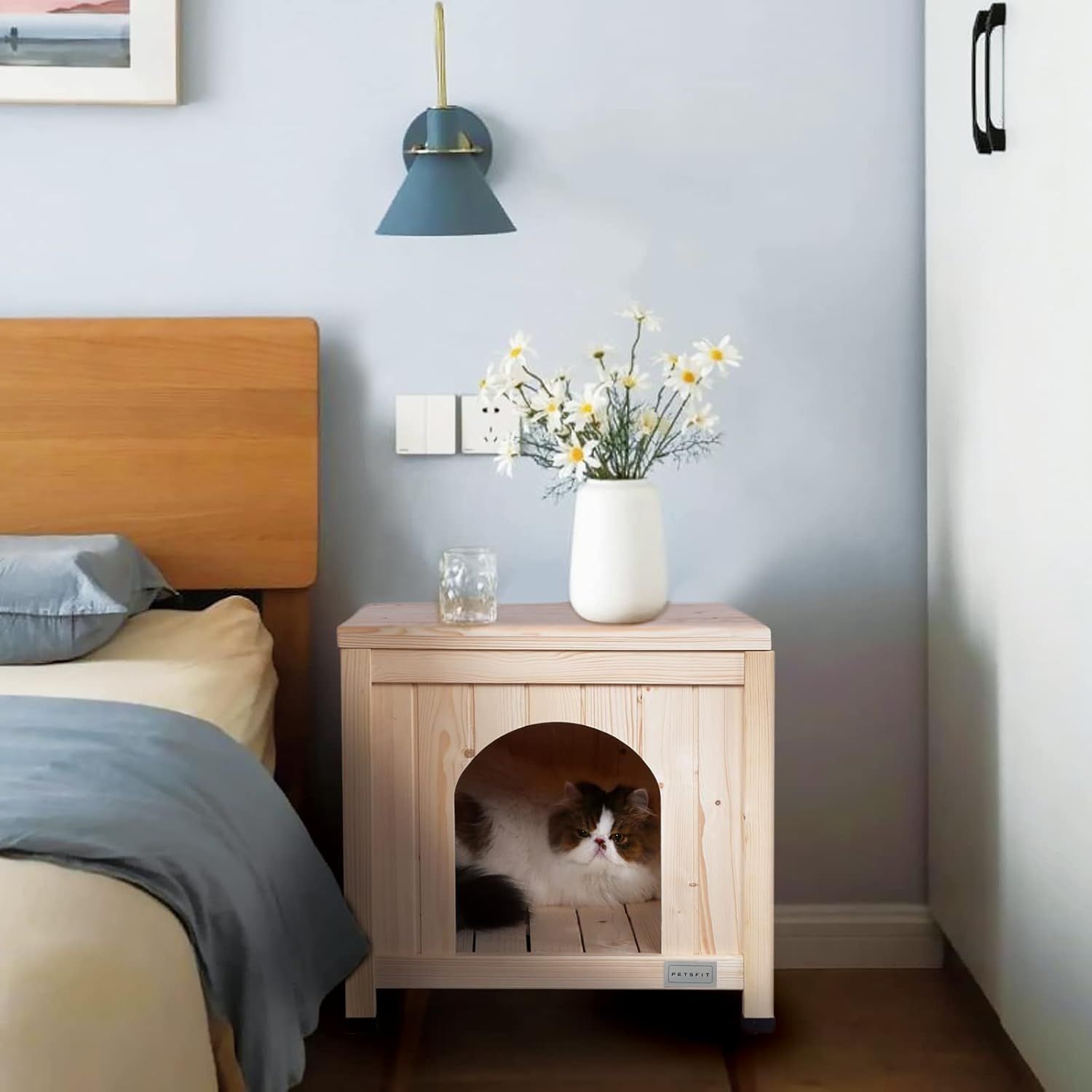 petsfit 犬小屋 猫小屋 ペットハウス 天然木 杉 犬舎 猫舎 木製ゲージ