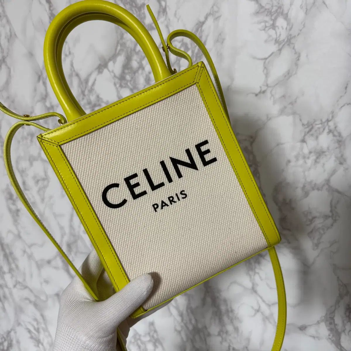 OS Celine セリーヌ カバス バッグ 黄色