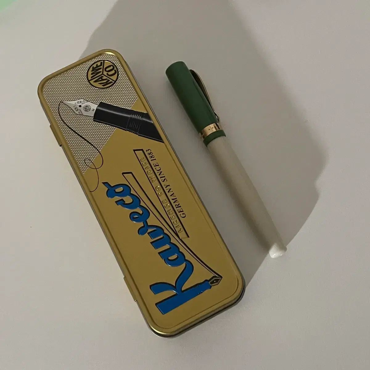 カエッコ スチューデント 万年筆 オリーブ ef촉
