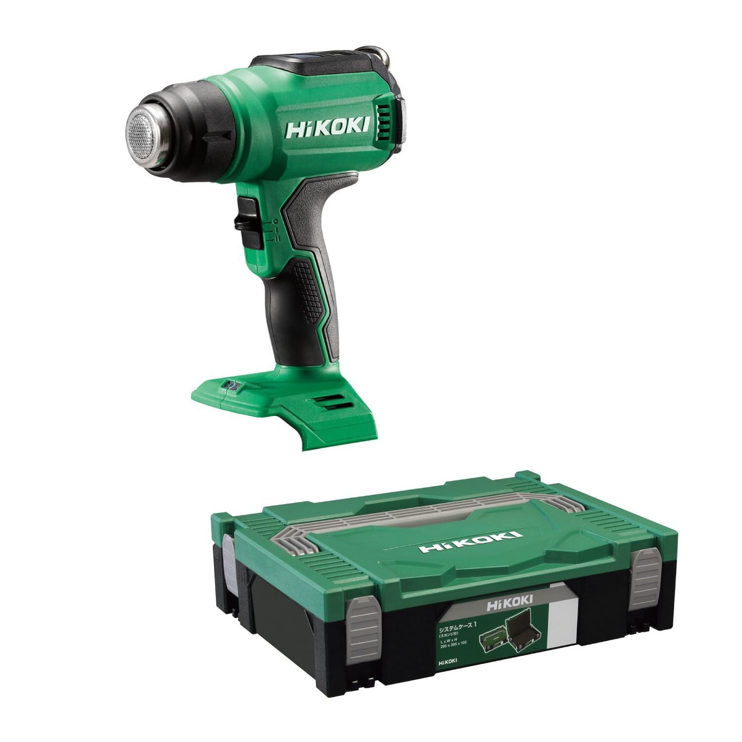 HiKOKI(ハイコーキ) 18V コードレスヒートガン 温度調節可能 風量切替機能付 ノズル3種付 蓄電池・充電器別売 ケース付 RH18DA(NNP)★m