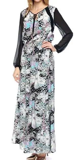 アメリカブランド Maxi Dress Juicy シースルー ロング丈ワンピース 未使用 6,513円