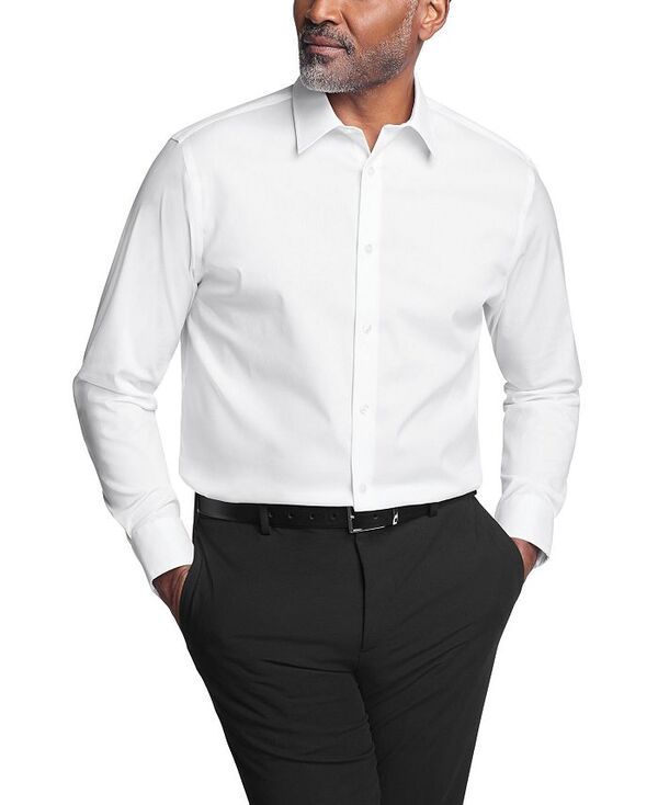 カルバンクライン メンズ トップス シャツ スリムフィット Calvin Klein Mens Stretch Slim Fit Dress Shirt White ホワイト