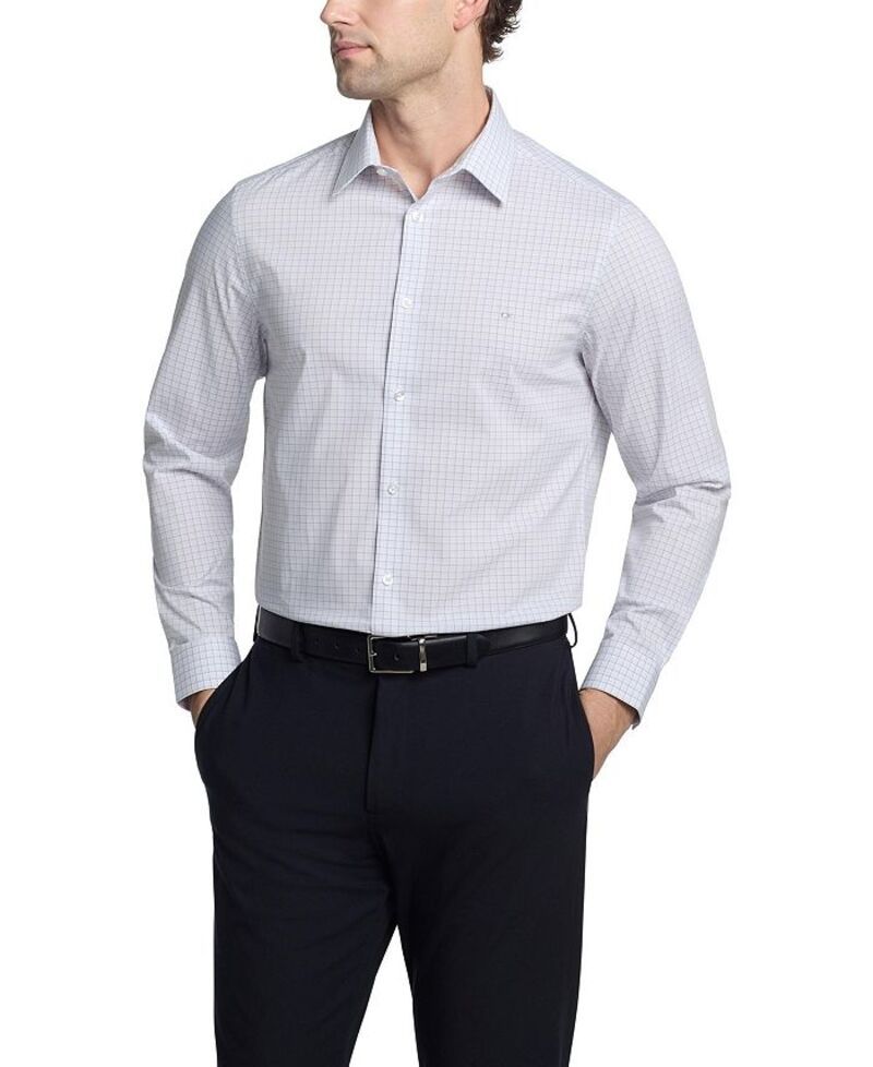 カルバンクライン メンズ トップス シャツ スリムフィット Calvin Klein Mens Slim Fit Dress Shirt Gray グレー