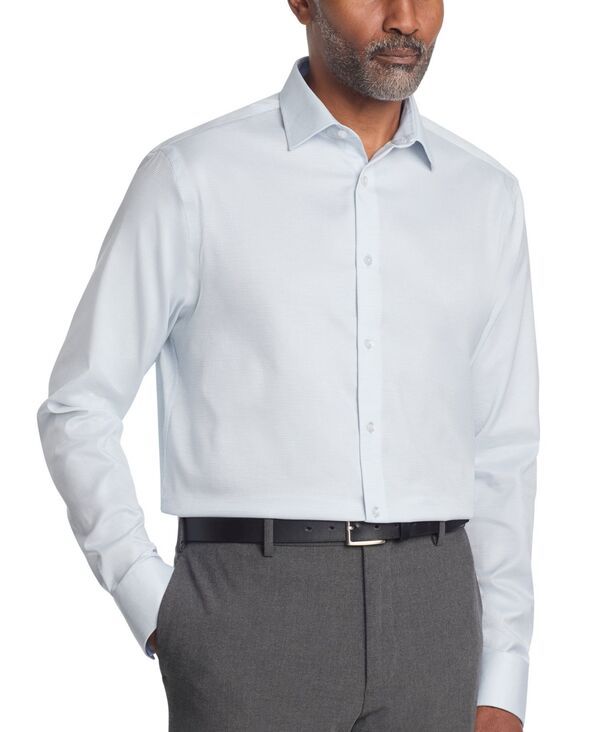 カルバンクライン メンズ トップス シャツ レギュラーフィット コットン Calvin Klein Mens Refined Cotton Stretch Regular Fit Dress Shir