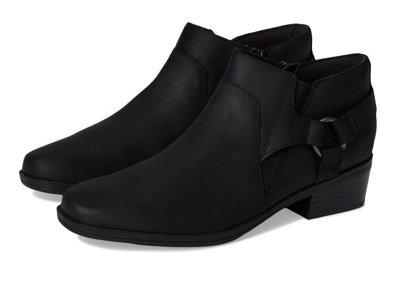 クラークス レディース シューズ ヒール Clarks Danyelle Gema Black Oily Leat ブラック