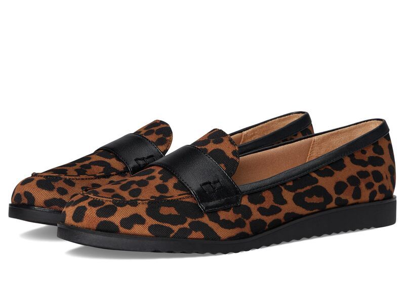 ライフストライド レディース シューズ スリッポン・ローファー LifeStride Zee LoaferMoc Shoes Brown Leopard ブラウン