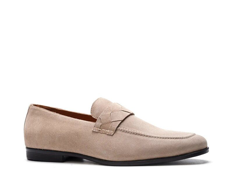カルロスサンタナ メンズ シューズ スリッポン・ローファー Carlos by Carlos Santana Groove Loafer Beige Suede ベージュ