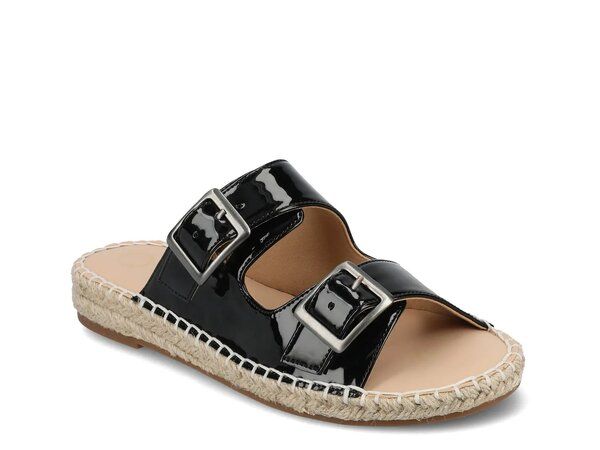 ジャーニー レディース シューズ サンダル Journee Tresah Espadrille Sandal Black Patent ブラック