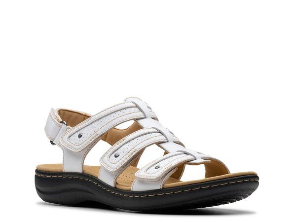 クラークス レディース シューズ サンダル Clarks Laurieann Ivy Sandal White Leather ホワイト