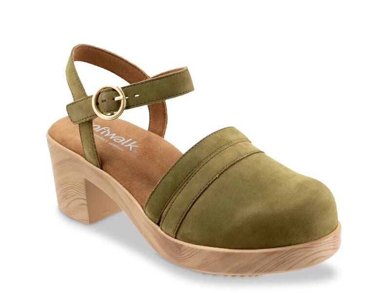 ソフトウォーク レディース シューズ サンダル プラットフォーム Softwalk Fillmore Platform Clog Dark Green グリーン