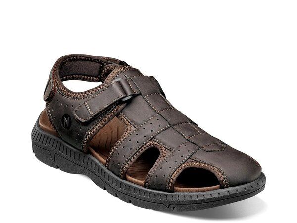 ノンブッシュ メンズ シューズ サンダル Nunn Bush Laguna Fisherman Sandal Dark Brown ブラウン