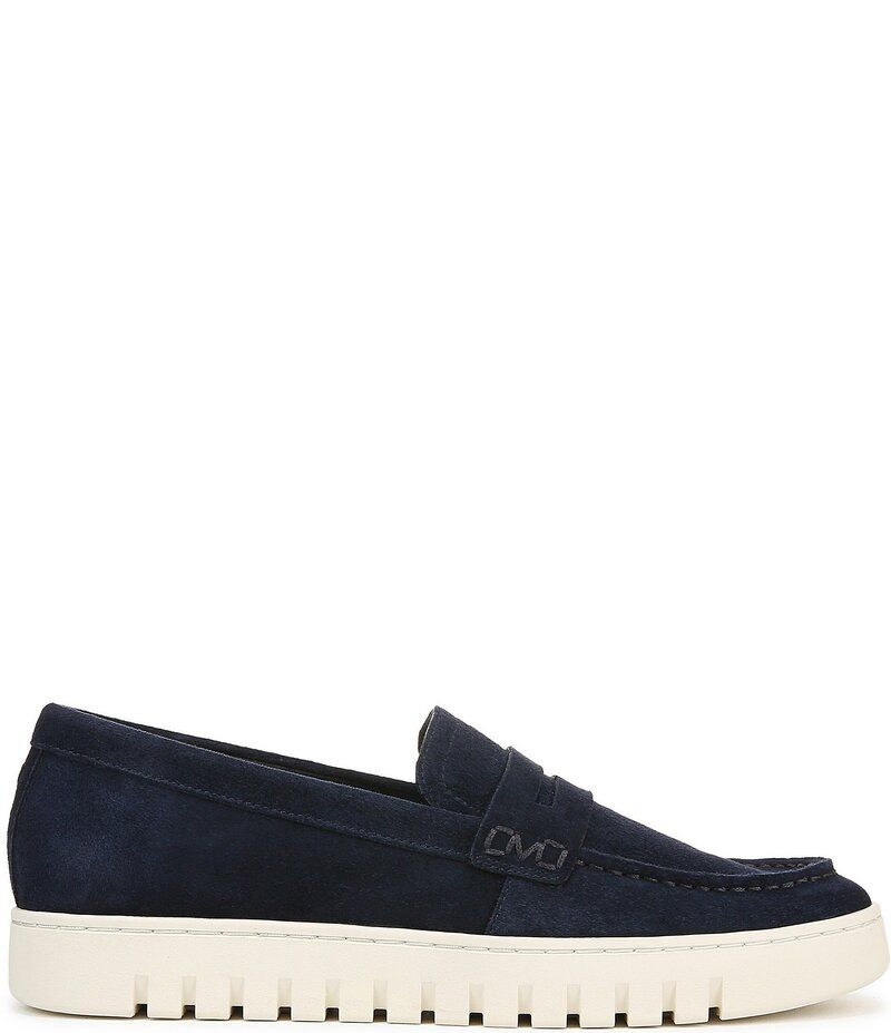 バイオニック メンズ シューズ スリッポン・ローファー スエード ローファー Vionic Mens Uptown Suede Penny Loafers Navy Blazer ネイビー