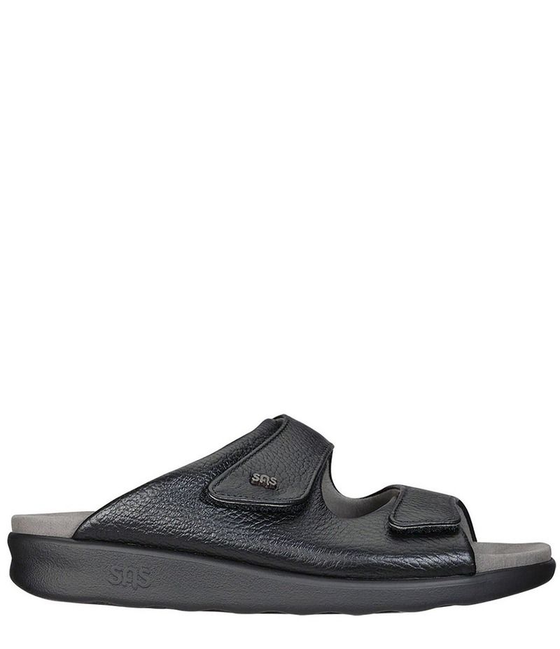 サス レディース シューズ サンダル レザー SAS Cozy Leather Slide Sandals Black ブラック