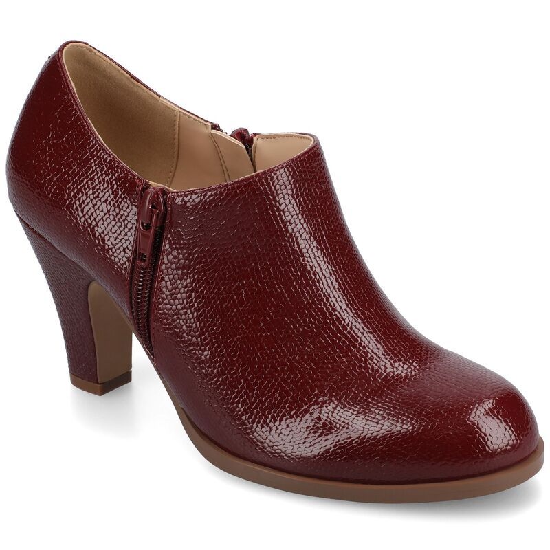 ジャーニー レディース シューズ ブーツ・レインブーツ アンクル Journee Sanzi Womens Ankle Boots Lizard Oxblood オックスブラッド