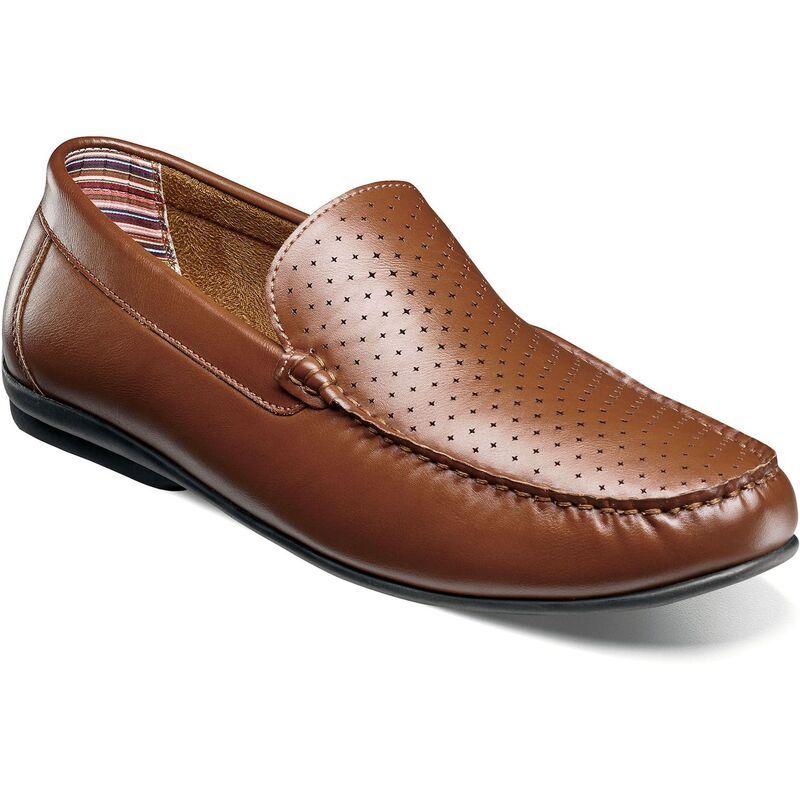 ステイシーアダムス メンズ シューズ スリッポン・ローファー Stacy Adams Conroy Mens Moc Toe SlipOn Shoes Cognac