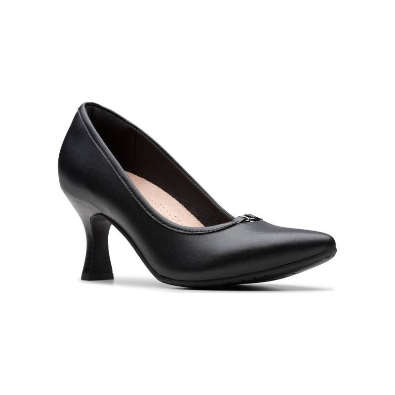 クラークス レディース シューズ パンプス ヒール Clarks Kataleyna West Womens Dress Heels Black Leather ブラック
