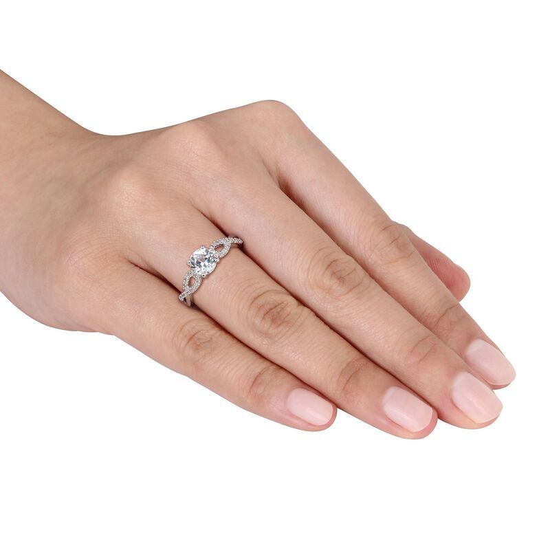 ステラ グレース レディース アクセサリー リング Stella Grace 10k White Gold 110 CaratW Diamond LabCreated White Sapphire T