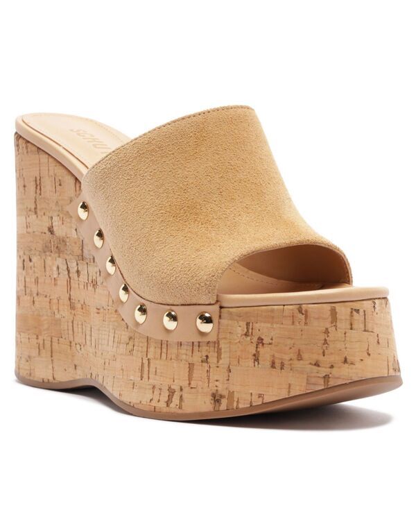 シュッツ レディース シューズ スリッポン・ローファー サンダル Schutz Womens Dalle StudslipOn Wedge Sandals Light Wood 36,920円
