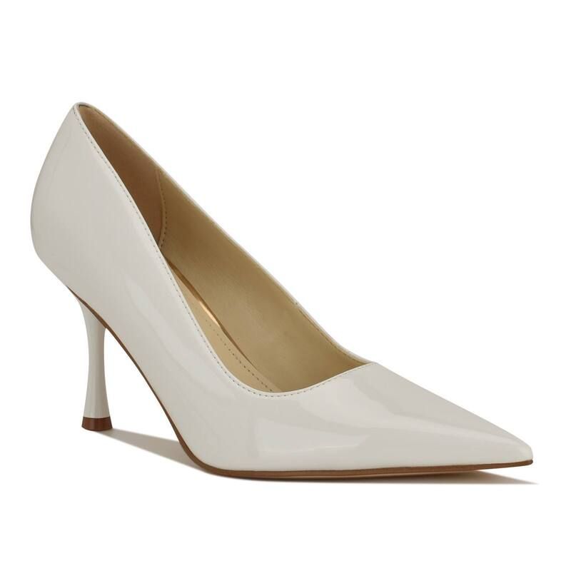 ナインウェスト レディース シューズ パンプス Nine West Pursee Womens Pointy Toe SlipOn Dress Pumps White Patent ホワイト