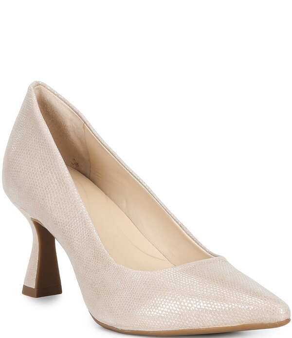 アレックスマリー レディース シューズ ヒール レザー Alex Marie Cowen Lizard Embossed Leather Pumps Natural Pearl パール