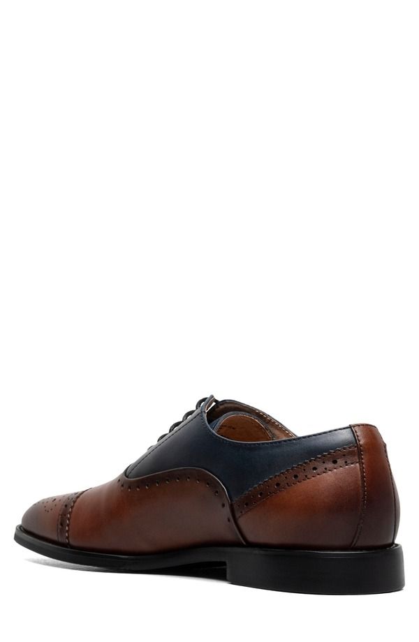 ステイシーアダムス メンズ シューズ オックスフォード キャップ Stacy Adams Reynolds Cap Toe Oxford Brown Navy ネイビー