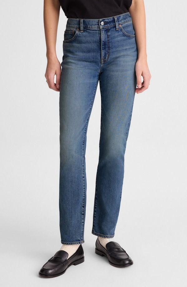 メイドウェル レディース ボトムス デニムパンツ ストレート ジーンズ Madewell The Juleslim Straight Leg Jeans Concho Wash