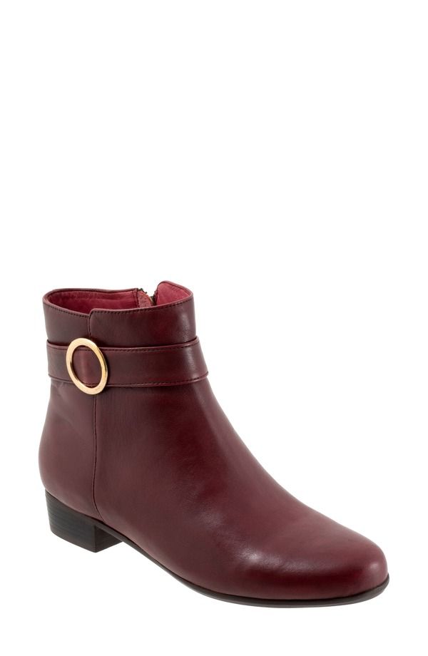 トロッターズ レディース シューズ ブーツ・レインブーツ Trotters Melody Bootie Dark Red レッド