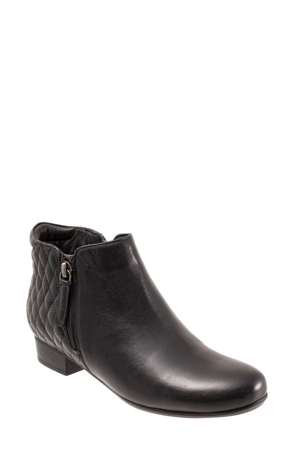 トロッターズ レディース シューズ ブーツ・レインブーツ Trotters Major Bootie Black Quilted ブラック