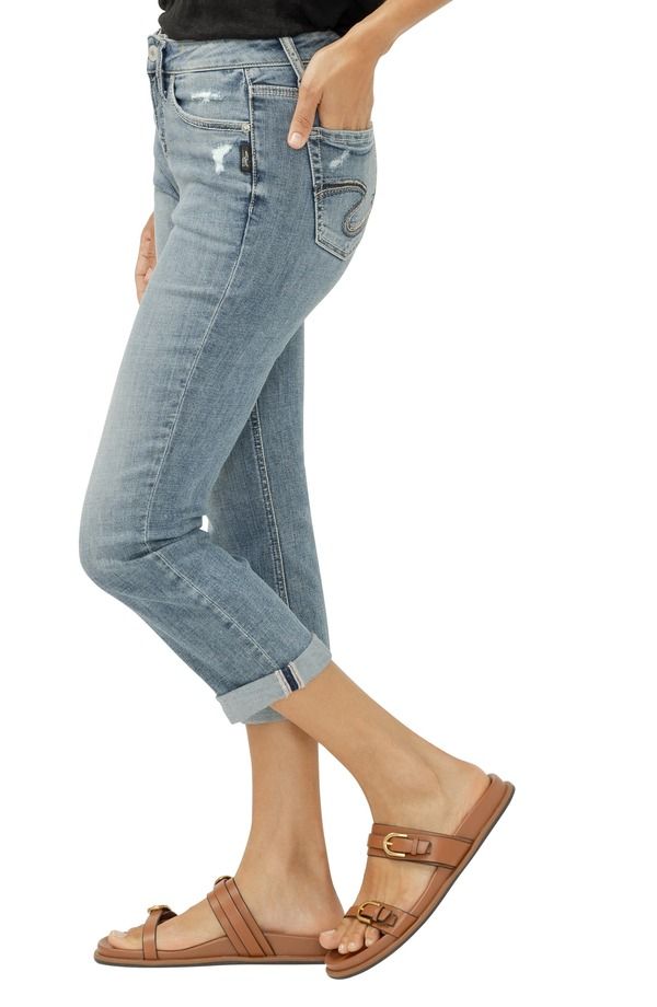 シルバー ジーンズ レディース ボトムス カジュアルパンツ キャップ Silver Jeans Co Suki Curvy Mid Rise Capri Jeans Belle