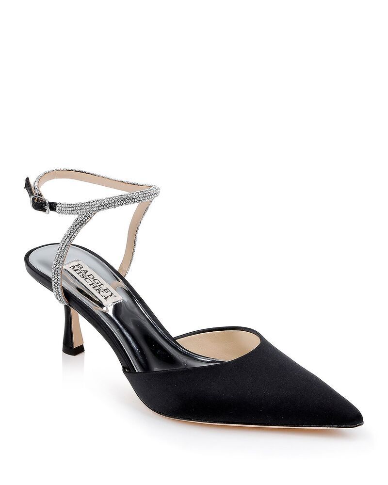 バッジェリーミシュカ レディース シューズ パンプス ヒール Badgley Mischka Womens Autumn Pointed Toe Pav Embellished Mid Heel Pu