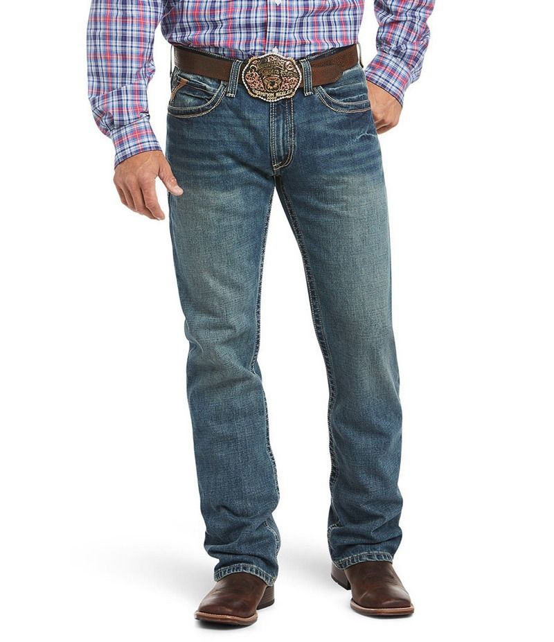 アリアト メンズ ボトムス デニムパンツ ブーツカット ローライズ ブーツ ジーンズ Ariat M4 Low Rise Boundary Bootcut Jeans Indigo インディゴ
