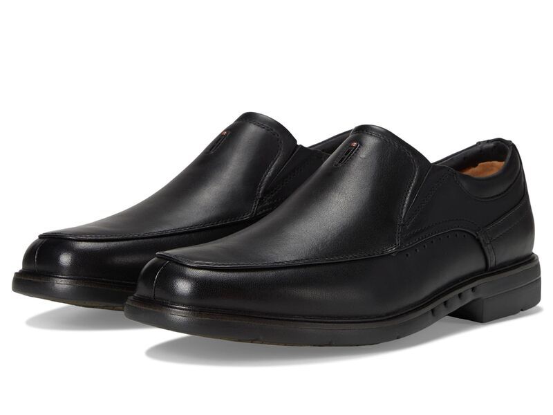 クラークス メンズ シューズ スリッポン・ローファー Clarks Un Kendric Go Black Leather ブラック