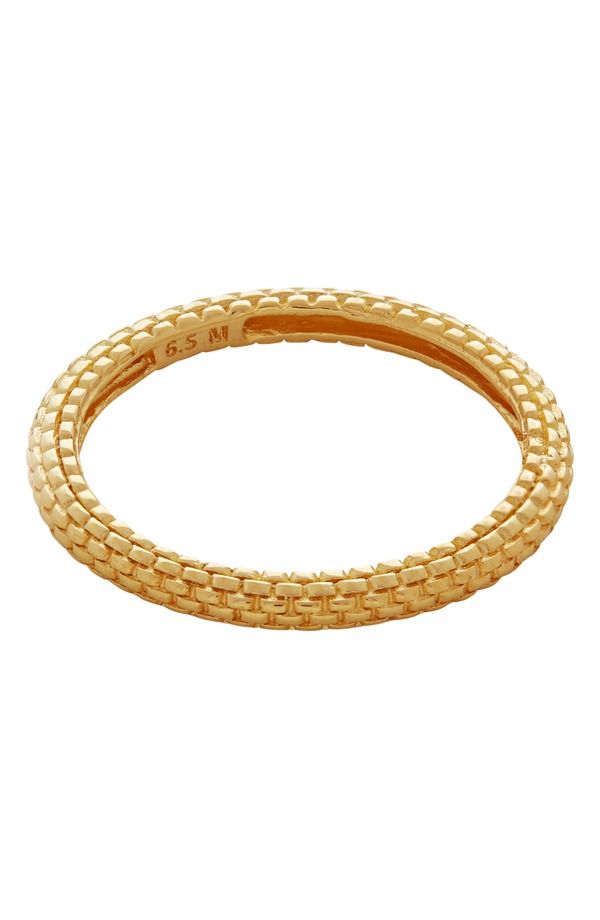 モニカヴィナダー レディース アクセサリー 指輪 Monica Vinader Heirloom Stacking Ring 18K Gold Vermeil ゴールド