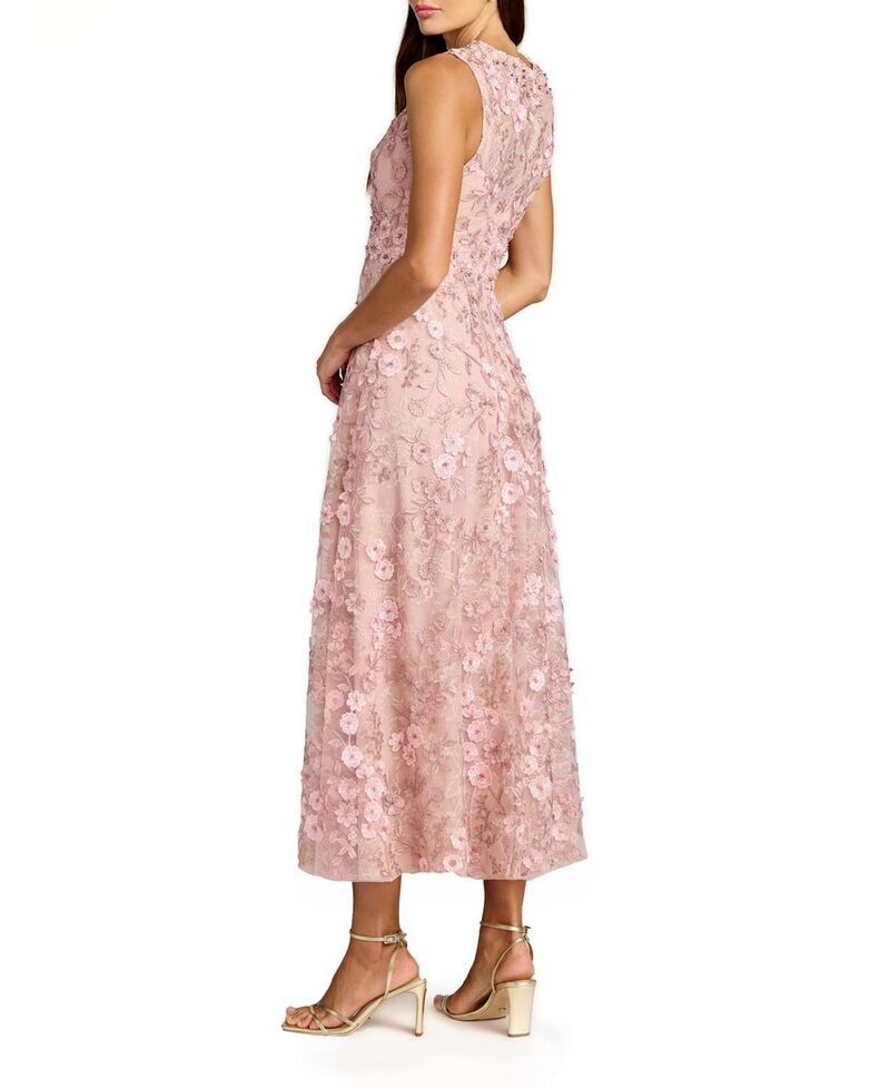 マックダガル レディース トップス ワンピース ハイネック フラワー柄 ミディ 刺繍 フラワー Mac Duggal Floral Embroidered High Neck Midi Dress R