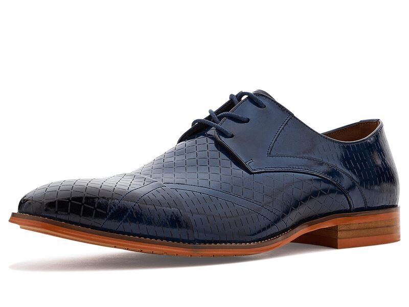 ステイシーアダムス メンズ シューズ オックスフォード キャップ Stacy Adams Hobson Cap Toe Oxford Blue ブルー