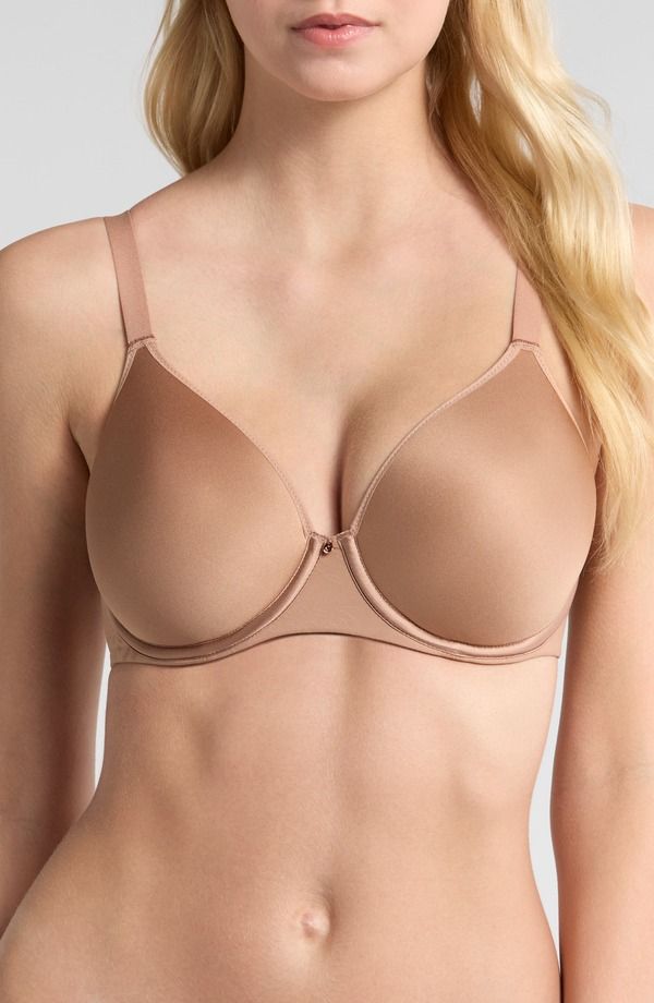 シャンテル レディース トップス Tシャツ Chantelle Lingerie Comfort Chic Back Smoothing TShirt Bra Coffee Latte02T コーヒー