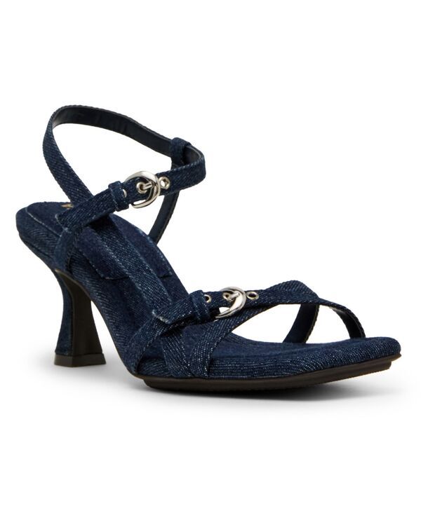 アンクライン レディース シューズ サンダル Anne Klein Womens Jaydyn Square Toe Dressandals Denim デニム