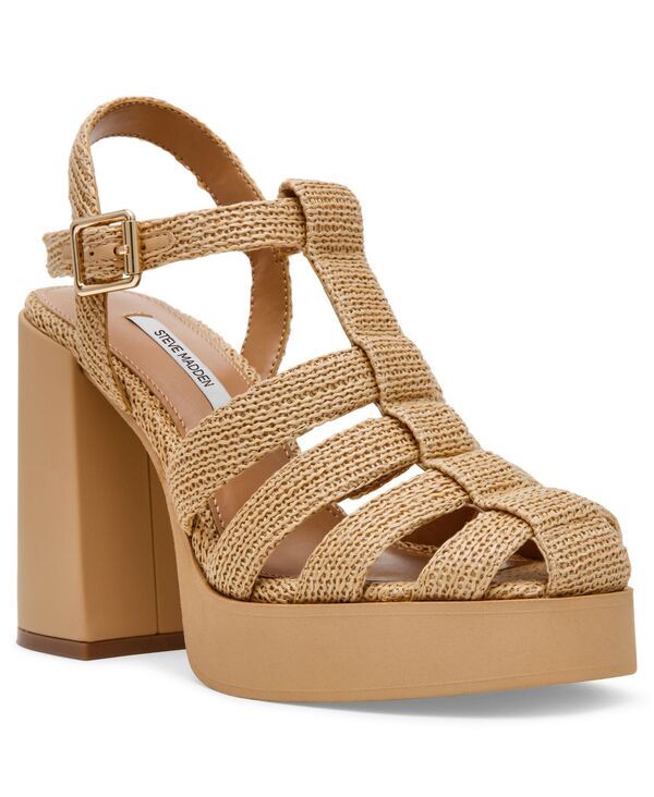 スティーブ マデン レディース シューズ サンダル プラットフォーム Steve Madden Womens Teller Platform Fisherman Sandals Natural Raf